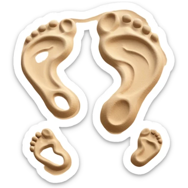 inner child footsteps on sand w adult footsteps sticker
