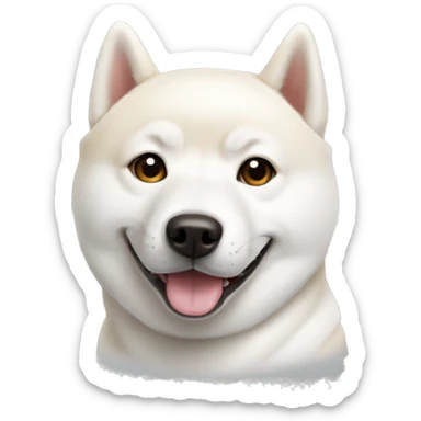 white Shiba Inu  sticker