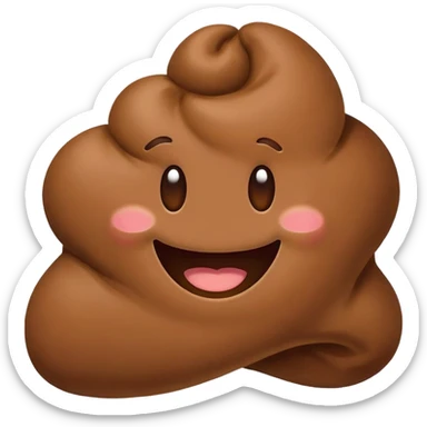 happy poop emoji, smiling sticker