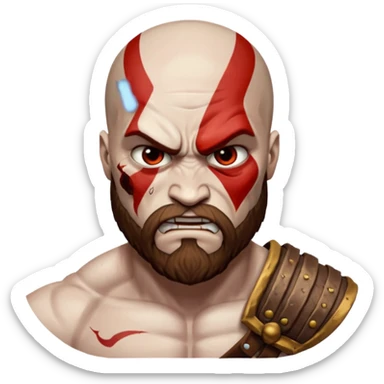 kratos face sticker