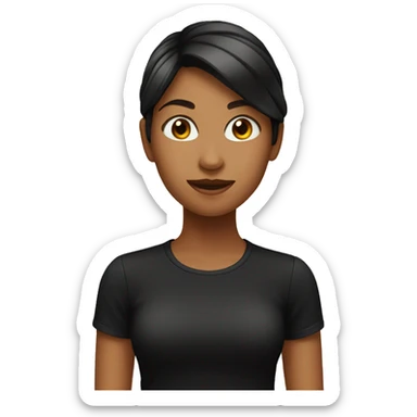 girl in black shirt indoors sticker