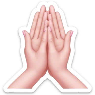 pray hands perfect soft pink sticker