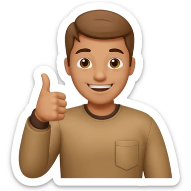 Buat gambar those bad tings guy dari sml yg sedang senang dan berikan jempol sticker