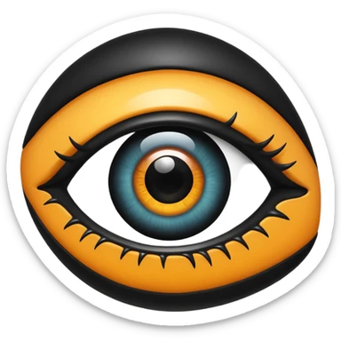 Ãbztrakt eye  with black blob  sticker