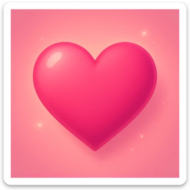 pink heart, digital illustration, gpt-image style sticker