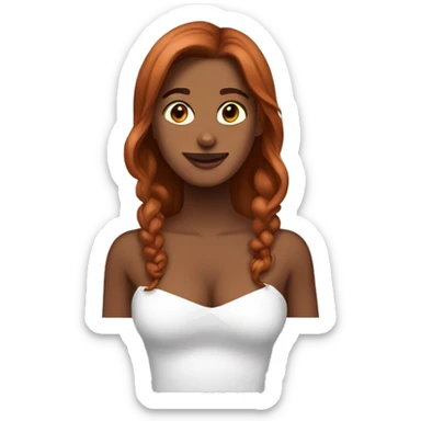 casal de uma mulher ruiva e um homem negro sticker