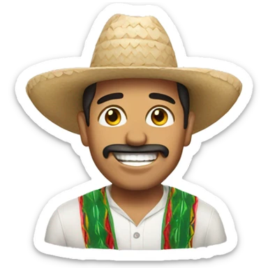 Mexican guy happy  sticker