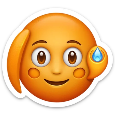 Un emoji avec un texte M3 et un font orange sticker