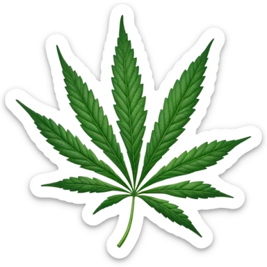 marihuana leaf sticker