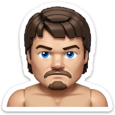 Jack black as steve from minecraft  sticker