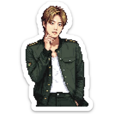 portrait of SS501 Kim Hyun Joong sticker
