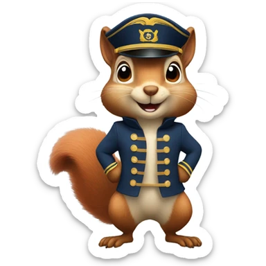 captain squirrel sticker