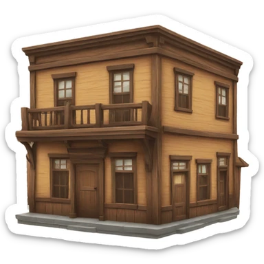 Western saloon building  sticker