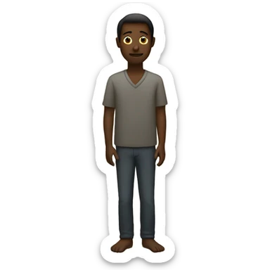 Silloete man holding a Sheba sticker