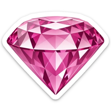 Pink glitter diamond sticker
