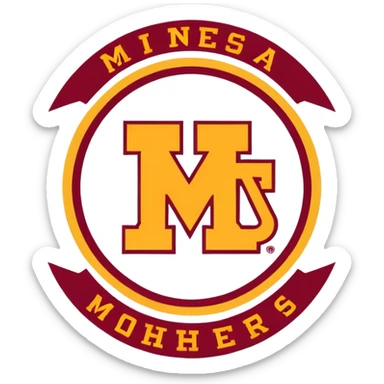 Minnesota gophers college hockey logo sticker