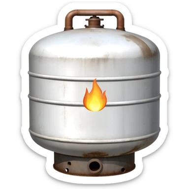 residential propane tank white sticker