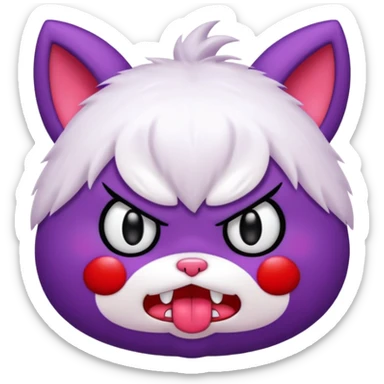 Kuromi (Sanrio) angry face sticker