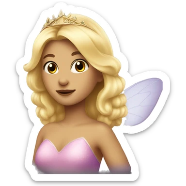 Blonde fairy princess sticker
