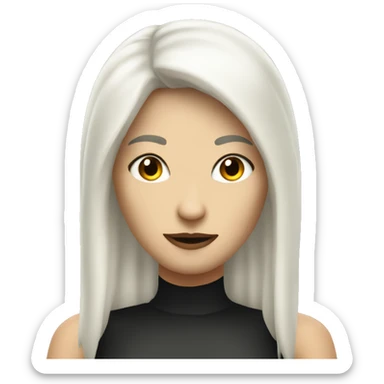 White woman who is the mean devil, she has black bangs  sticker