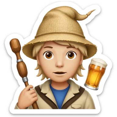  A crabby beer spelling whip sticker