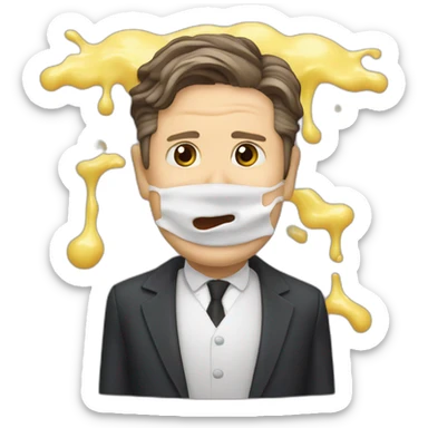 keir starmer custard accident sticker