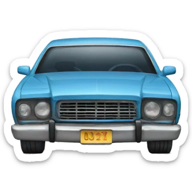 car emotion of sadness sticker