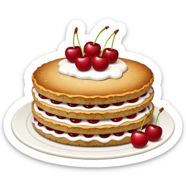 Flapjack with cherries sticker
