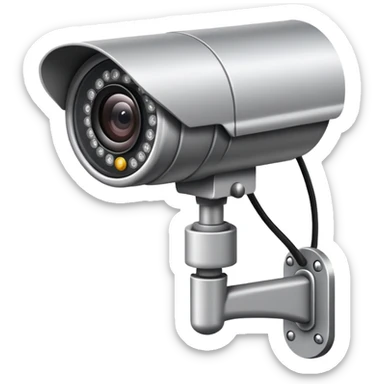 cctv cam with wood sticker