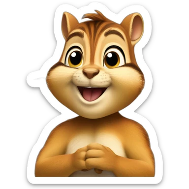 Chipmunks with Appel sticker