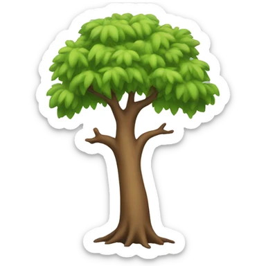 Tree emoji sticker for kids textbook sticker