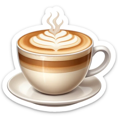 cappuccino with no drawing on foam sticker