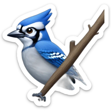 Blue Jay Hawk sticker