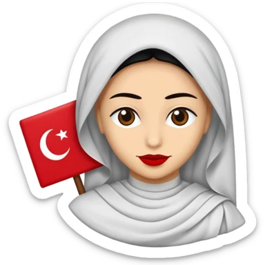 Türk bayrağı ama turkuaz rengi tamamı. Sade olsun. sticker