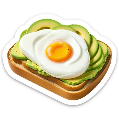 avocado toast and eggs  sticker