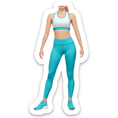 Turquoise blue compression tights sticker