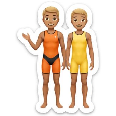a man in a swimsuit full body sticker