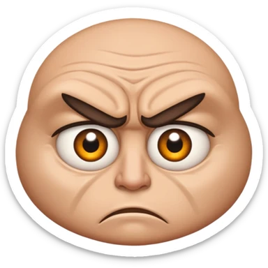 Angry Only single eye no face sticker