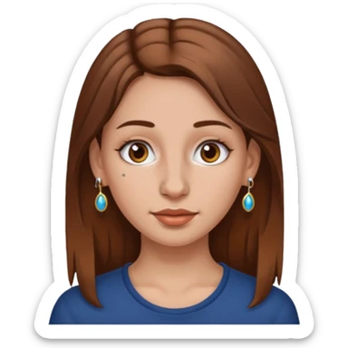 Woman with nose ring sticker