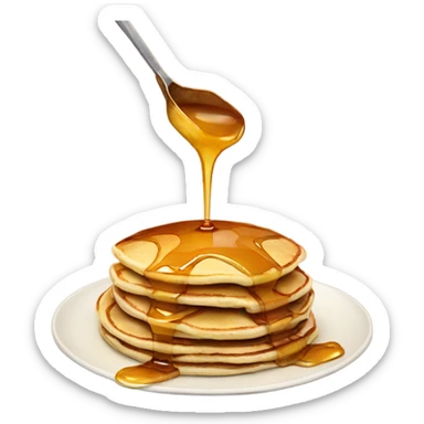 pancakes with syrup sticker