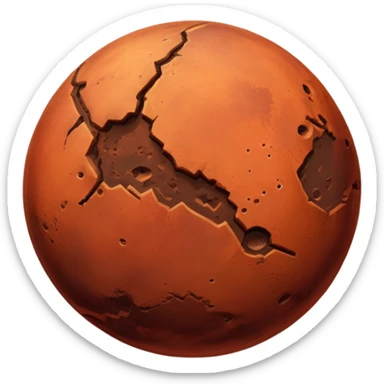 red planet Mars sticker