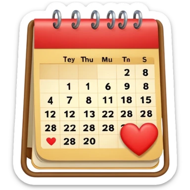 cute kalender , really light yellow/gold/brown themed with maybe a little heart on it. its paper in it and rings at the top of it where the paper is on. it needs to look like its drawed of smt and the rings at the top instead.  sticker