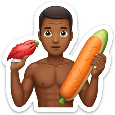 Black guy holding a big dick sticker