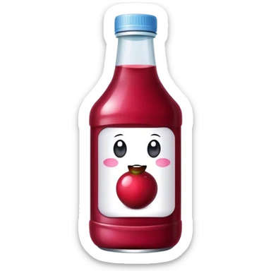Bottle cranberry sticker