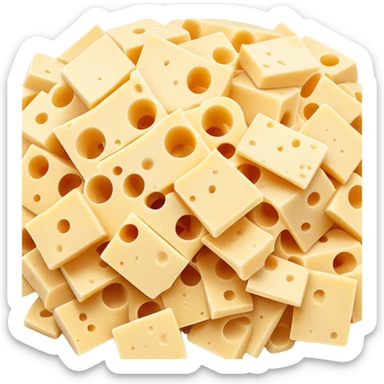 shredded white cheese sticker