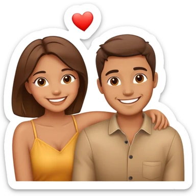 cute couple in love sticker