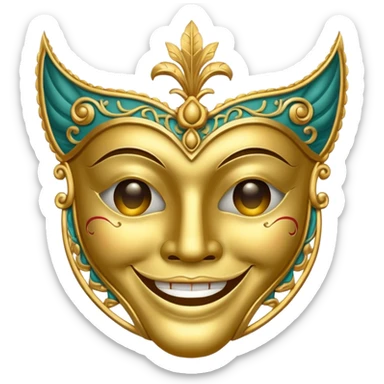 theatrical mask icon sticker