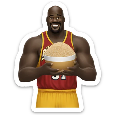 shaquille o'neal eating oatmeal sticker