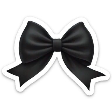 Black bow sticker