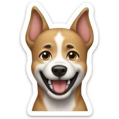 perro riendo sticker